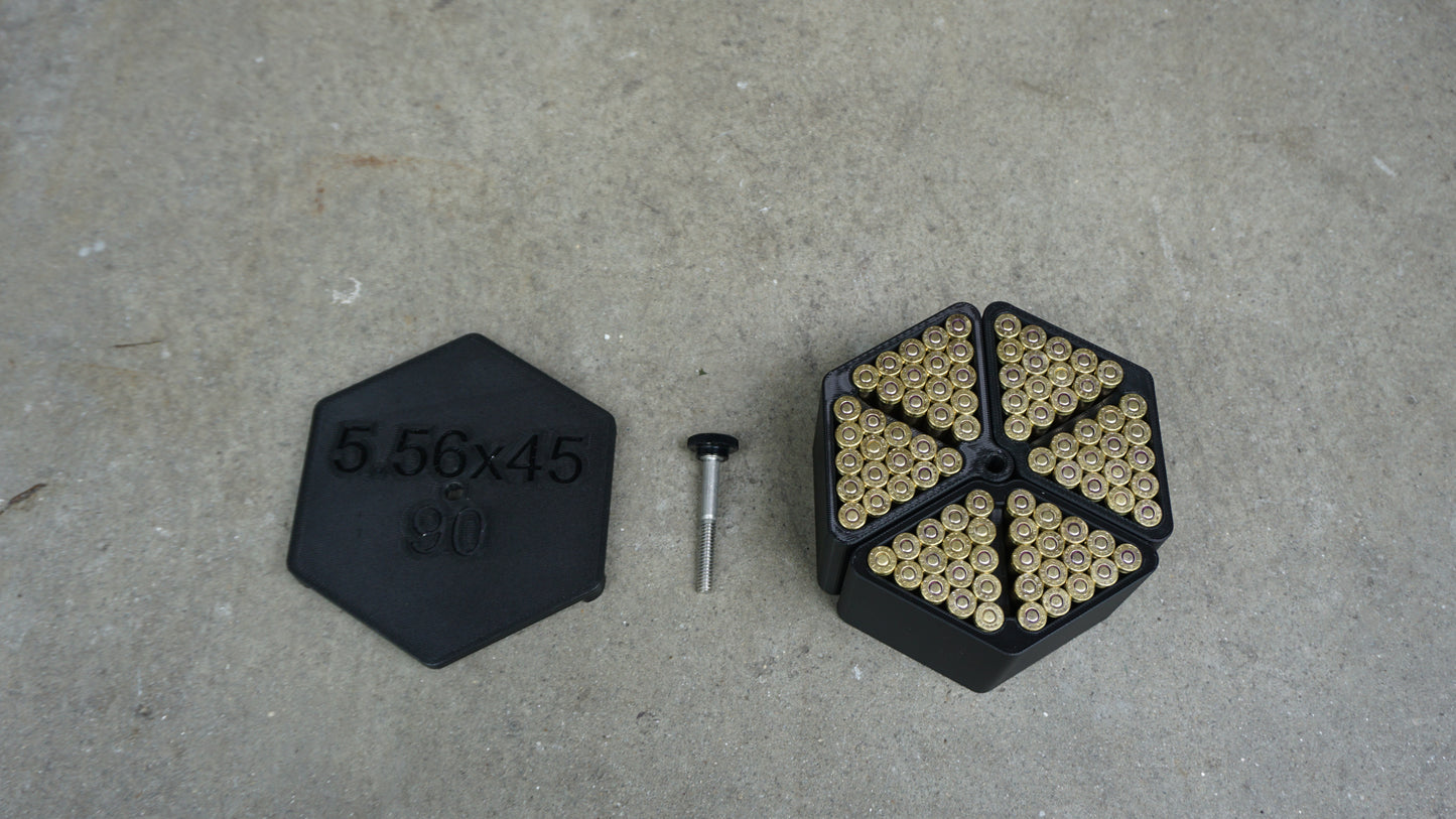 90 round 556 stackable bulk storage box